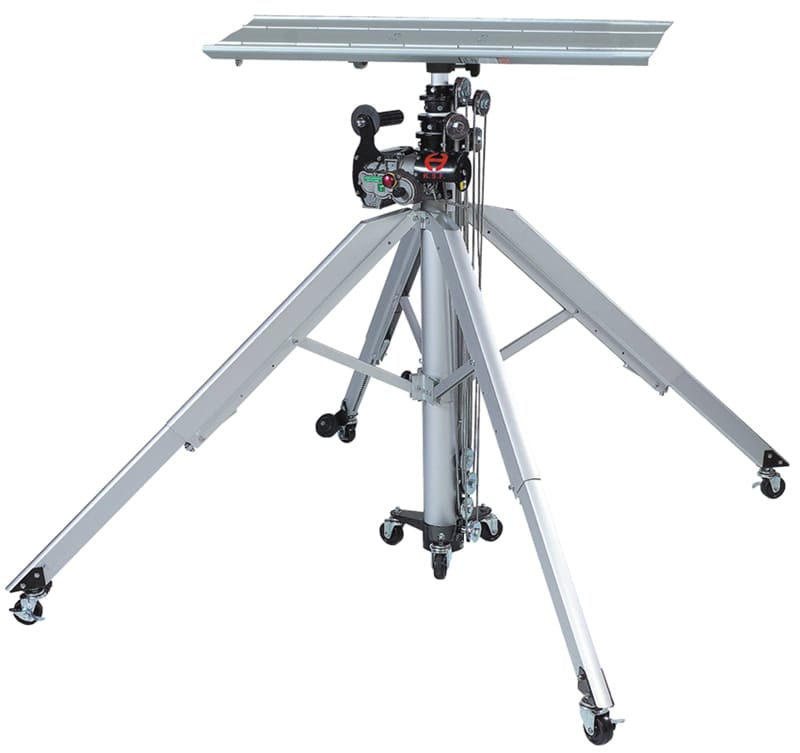 HVAC, Awning & Pergola Installation Lifts category — Manual and electric portable lifts for awning, HVAC, pergola, signage, and panel installation.