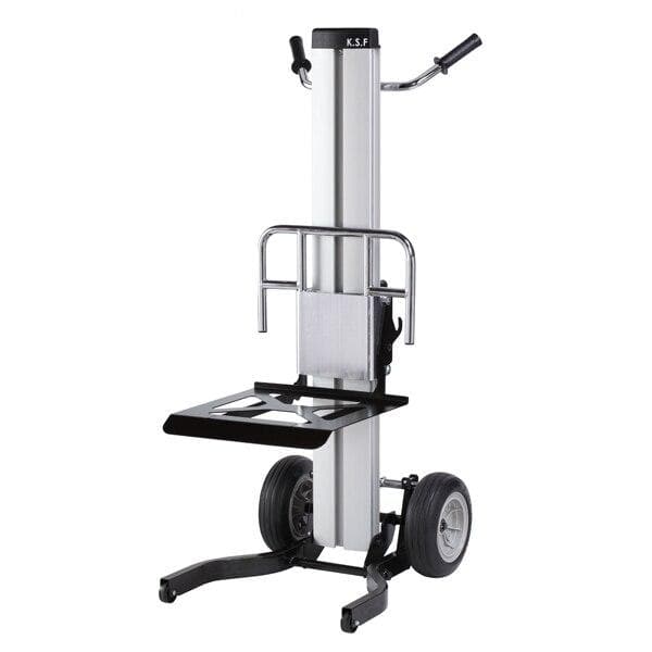 Portable Material Handling Equipment category — Heavy-duty hand trucks, adjustable-height dollies, and portable lifts that fit in a pickup.